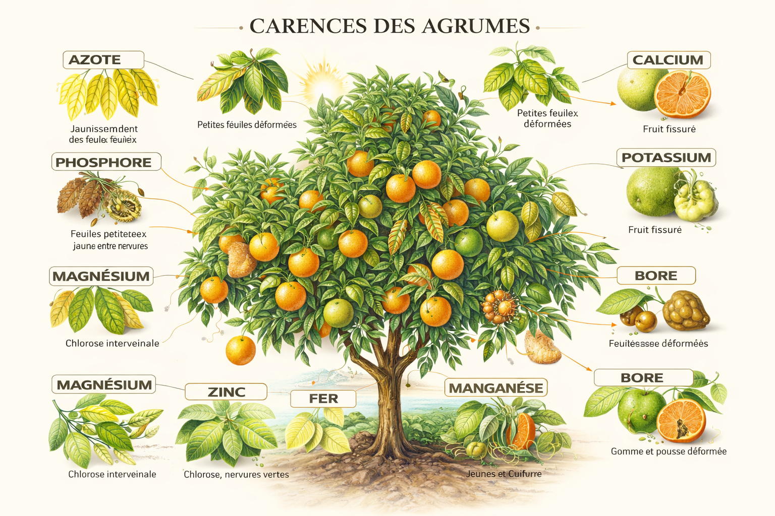 Carences des Agrumes